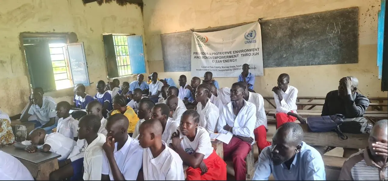 Environmental conservation training conducted in a targeted school.