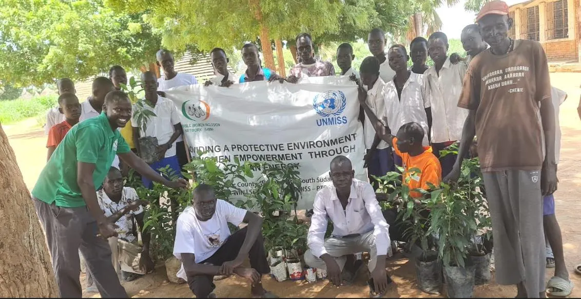 Seedlings distributed to a school community for planting.